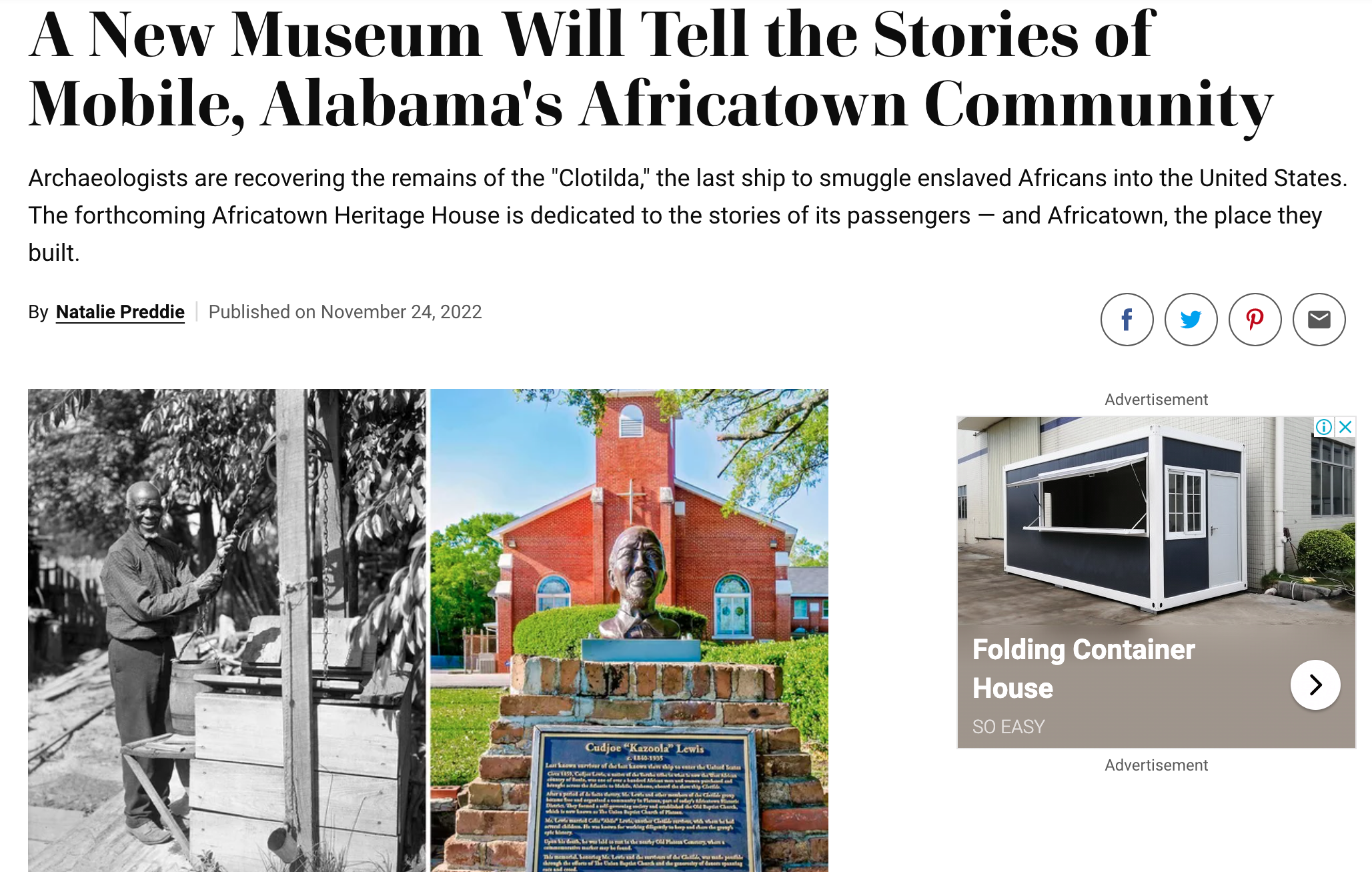 A New Museum Will Tell the Stories of Mobile, Alabama’s Africatown Community