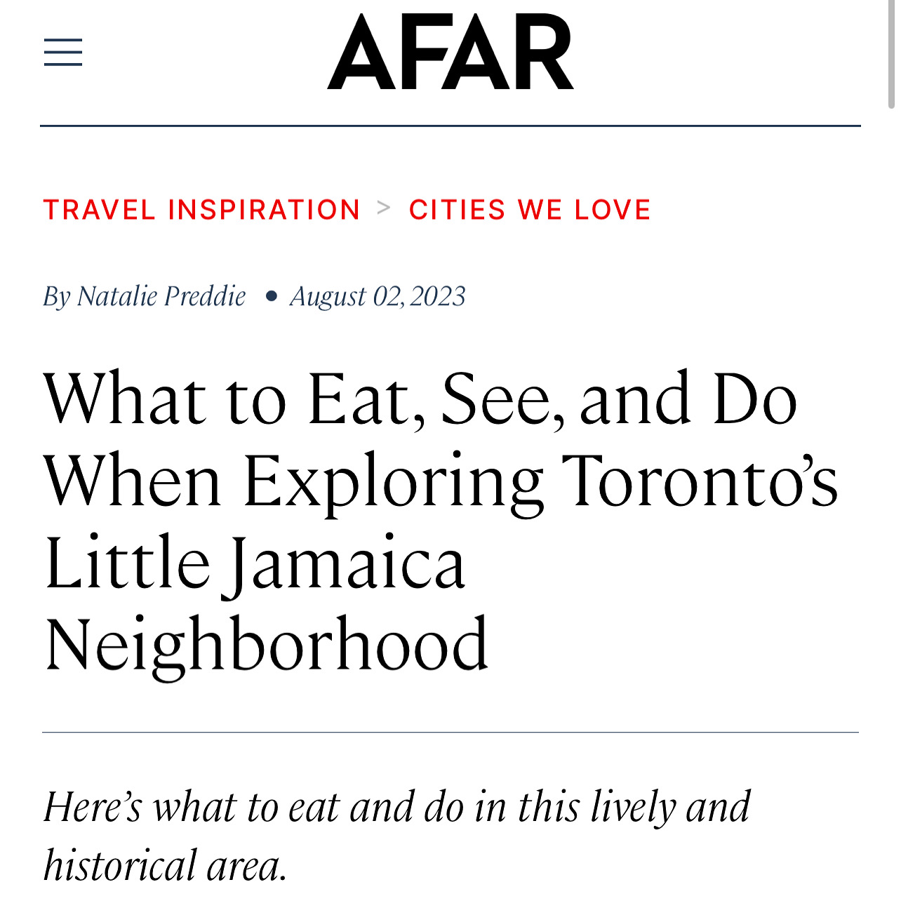 What to Eat, See, and Do When Exploring Toronto’s Little Jamaica Neighborhood